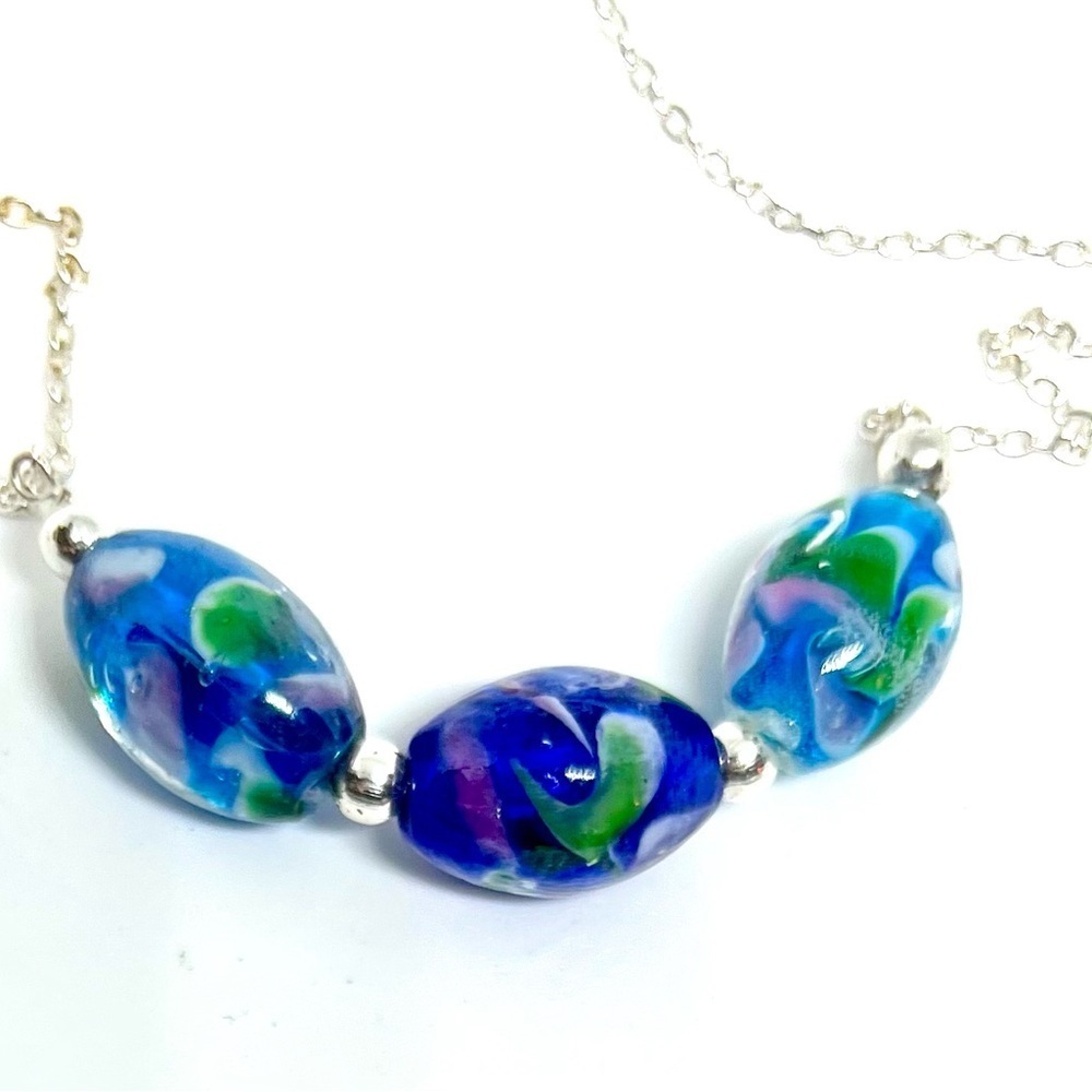 Venetian Glass Bead 925 Necklace